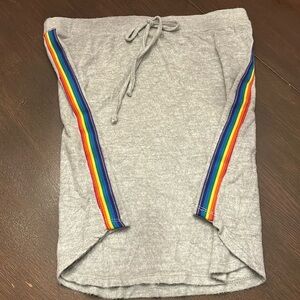 Erge Designs Girls Cotton with Rainbow Trim Skirt with Stretch XL